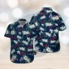 Button Up Baltimore Ravens Short Sleeve Tropical Hawaiian Shirt