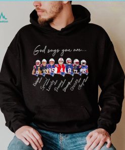 New England Patriots god says you are unique special lovely precious strong chosen forgiven shirt