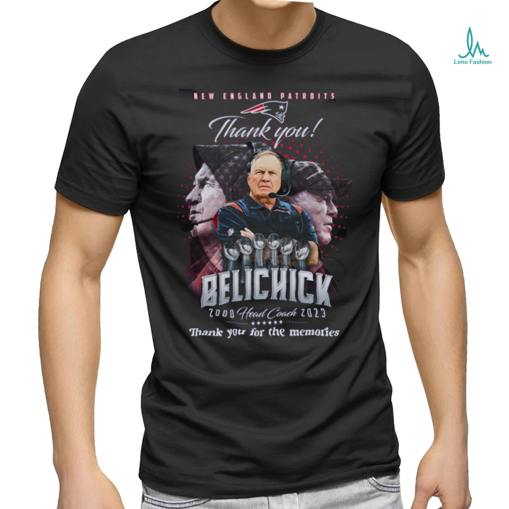 New England Patriots thank you belichick 2000 head coach 2013 thank you for the memories shirt New England Patriots thank you belichick 2000 head coach 2013 thank you for the memories shirt