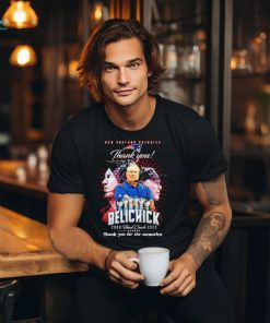 New Englend Patroits thank you Bill Belichick head coach 2000 2023 thank you for the memories portrait shirt, hoodie, sweater, long sleeve and tank top New Englend Patroits thank you Bill Belichick head coach 2000 2023 thank you for the memories portrait shirt