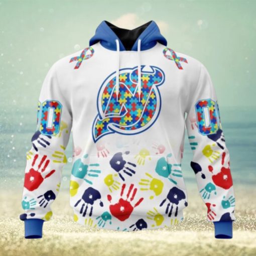 New Jersey Devils Hoodie Special Autism Awareness Design Hoodie