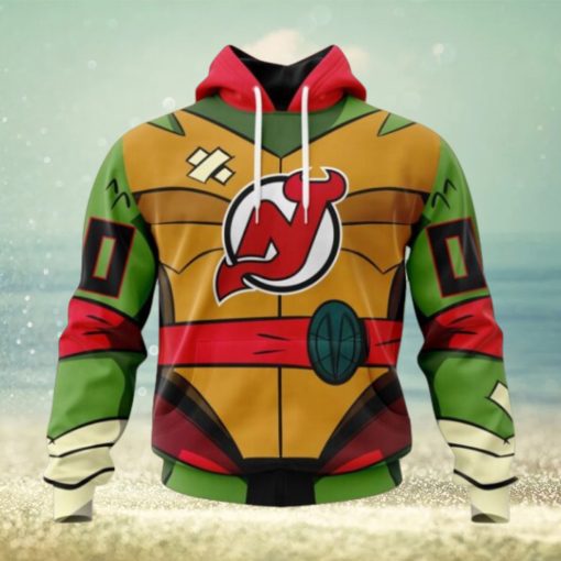 New Jersey Devils Hoodie Special Teenage Mutant Ninja Turtles Design Hoodie