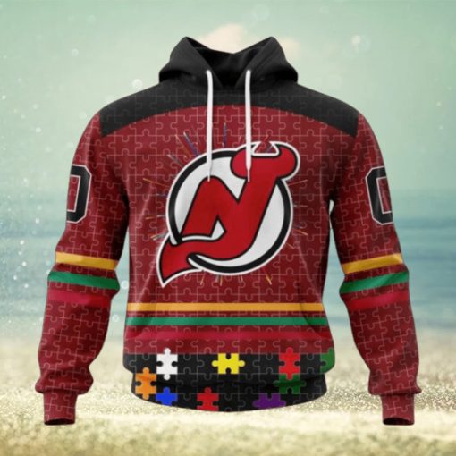 New Jersey Devils Hoodie Specialized Design With Fearless Aganst Autism Concept Hoodie