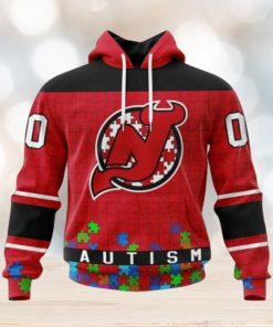 New Jersey Devils Hoodie Specialized Unisex Kits Hockey Fights Against Autism Hoodie