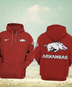 New Limited Edition Arkansas Razorbacks Red 3d Hoodie