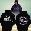 Personalized Mascot Claw Curved Pattern Baltimore Ravens Hoodie