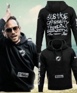 New Limited Justice Opportunity Equity Freedom Miami Dolphins 3d Hoodie