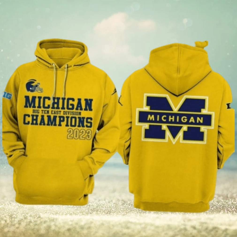 New Michigan Wolverines Big Ten East Champions 3d Hoodie New Michigan Wolverines Big Ten East Champions 3d Hoodie