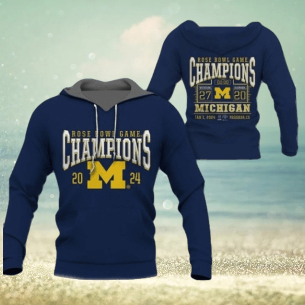New Michigan Wolverines College Football Playoff 2024 Rose Bowl Champions Hoodie New Michigan Wolverines College Football Playoff 2024 Rose Bowl Champions Hoodie