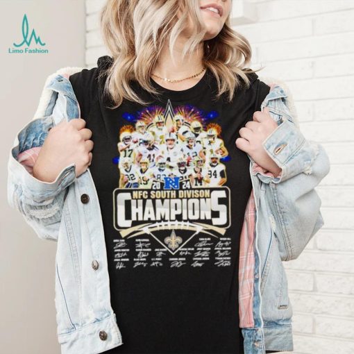 New Orleans Saints 2024 NFC South Division Champions signatures shirt