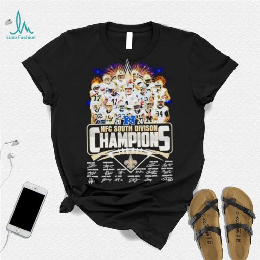 New Orleans Saints 2024 NFC South Division Champions signatures shirt