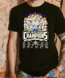 New Orleans Saints 2024 NFC South Division Champions signatures shirt