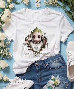 New Orleans Saints Baby Groot Blood Inside Me Shirt