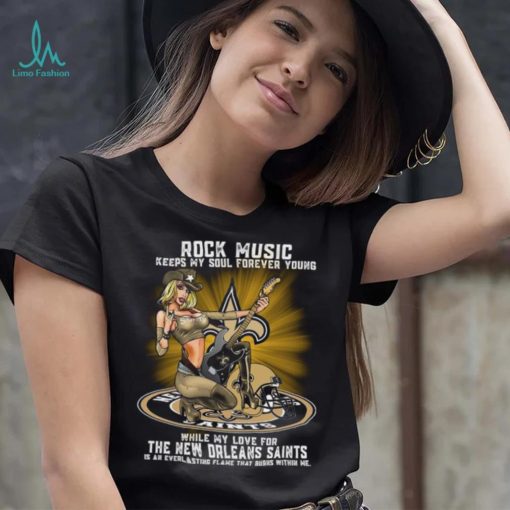 New Orleans Saints rock music keep my soul forever young shirt