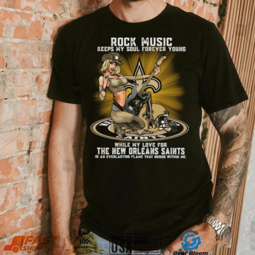New Orleans Saints rock music keep my soul forever young shirt