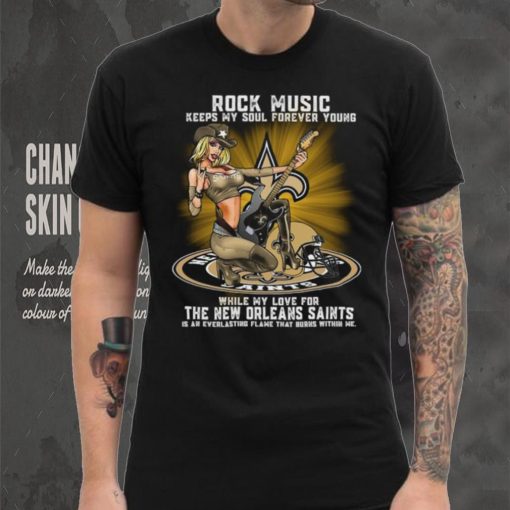 New Orleans Saints rock music keep my soul forever young shirt