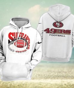 New San Francisco 49ers White 3d Hoodie Limited Edition