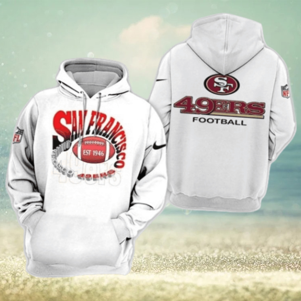 New San Francisco 49ers White 3d Hoodie Limited Edition New San Francisco 49ers White 3d Hoodie Limited Edition
