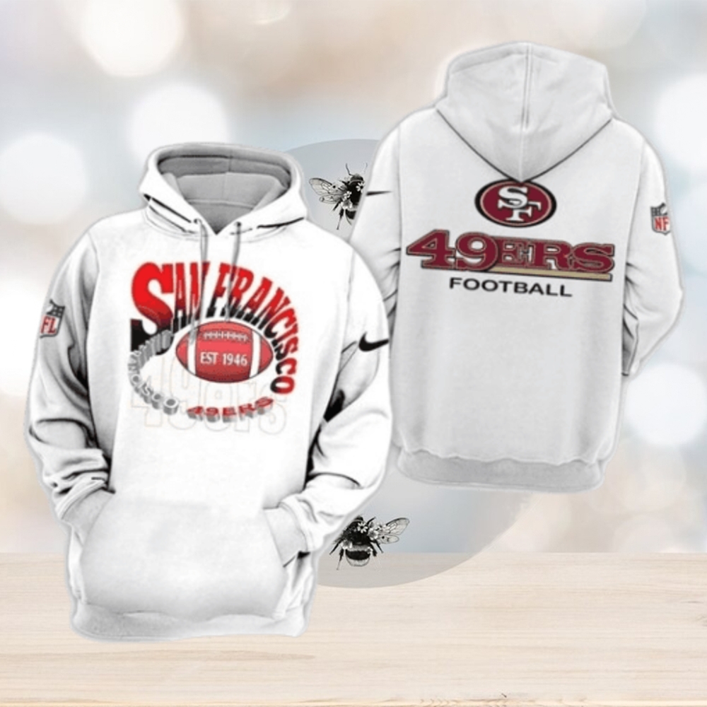 New San Francisco 49ers White 3d Hoodie Limited Edition New San Francisco 49ers White 3d Hoodie Limited Edition