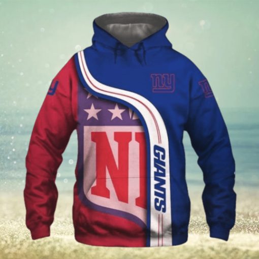 New York Giants 3D Hoodie Pullover Sweatshirt Nfl For Fans