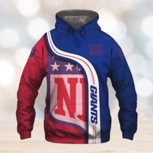 New York Giants 3D Hoodie Pullover Sweatshirt Nfl For Fans