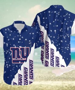 New York Giants Bling Bling Snowflakes Christmas Hawaiian Shirt