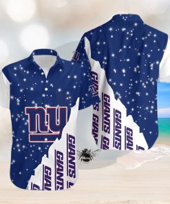 New York Giants Bling Bling Snowflakes Christmas Hawaiian Shirt