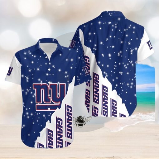 New York Giants Bling Bling Snowflakes Christmas Hawaiian Shirt