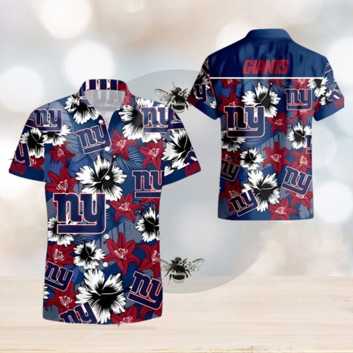 New York Giants Flower Hawaiian Shirt Best Gift For Summer Vacation