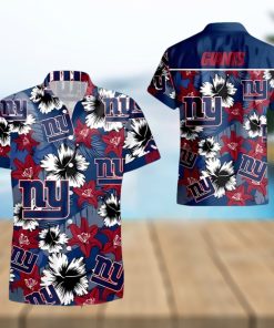 New York Giants Flower Hawaiian Shirt