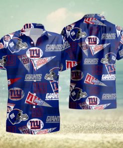 New York Giants Logo And Helmet Hawaiian Shirt Summer Shirt