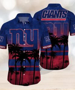 New York Giants Men’s Casual Button Down Shirt Summer Beach Short Sleeve Tops