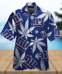 New York Giants Short Sleeve Button Up Tropical Hawaiian Shirt