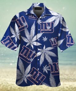 New York Giants Short Sleeve Button Up Tropical Hawaiian Shirt