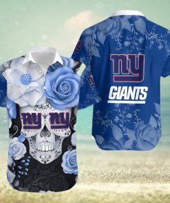 New York Giants Skull NFL Gift For Fan Hawaiian Graphic Shirt