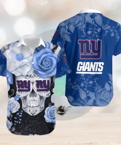 New York Giants Skull NFL Gift For Fan Hawaiian Graphic Shirt