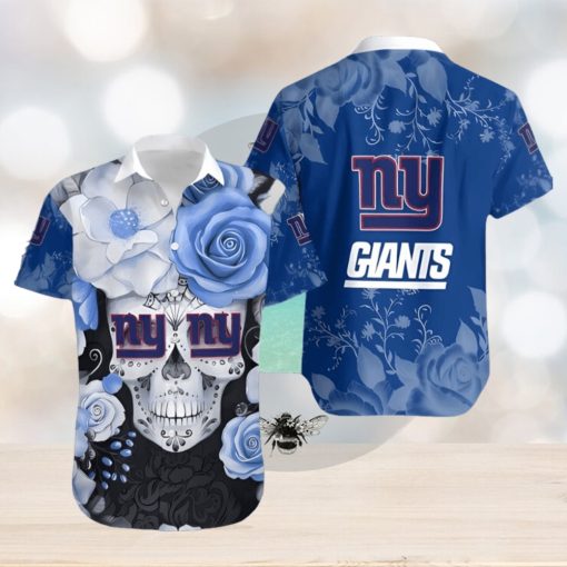 New York Giants Skull NFL Gift For Fan Hawaiian Graphic Shirt