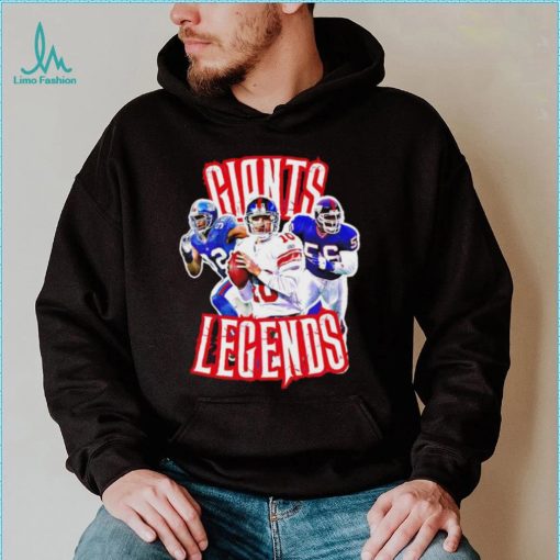 New York Giants legends Michael Strahan Eli Manning and Lawrence Taylor shirt