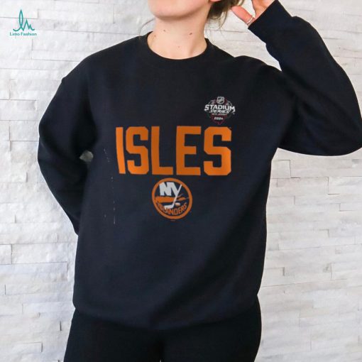 New York Islanders Fanatics Branded Women’s 2024 NHL Stadium Series Logo V Neck T shirt