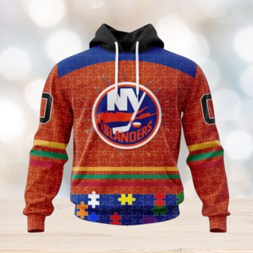 New York Islanders Hoodie Specialized Design With Fearless Aganst Autism Concept Hoodie