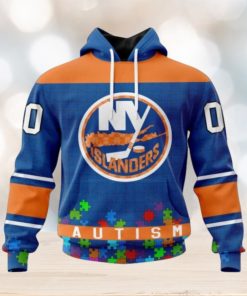 New York Islanders Hoodie Specialized Unisex Kits Hockey Fights Against Autism Hoodie