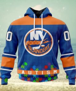 New York Islanders Hoodie Specialized Unisex Kits Hockey Fights Against Autism Hoodie