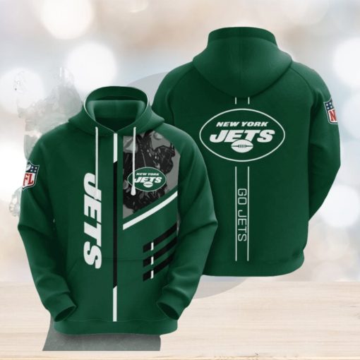 New York Jets 3d All Over Print Hoodie