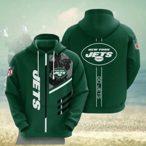 New York Jets 3d All Over Print Hoodie