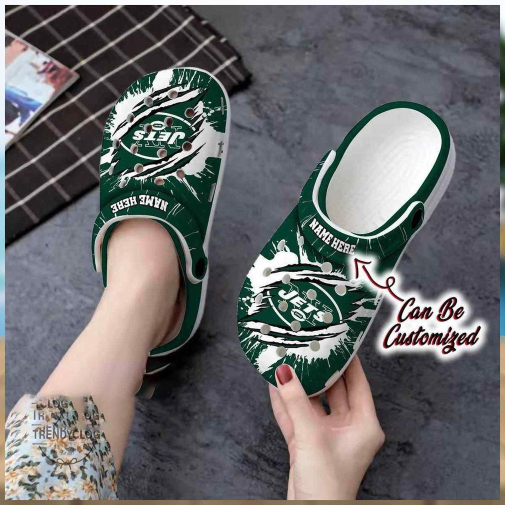 New York Jets Crocs Football Ripped Claw Clog Shoes Gift New York Jets Crocs Football Ripped Claw Clog Shoes Gift