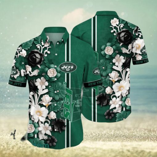 New York Jets Hawaii Shirt Flower Aloha Football Team Summer Gift