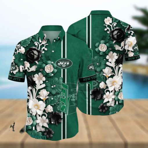 New York Jets Hawaii Shirt Flower Aloha Football Team Summer Gift