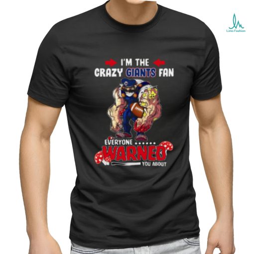 New York Jets NFL Football Mario I’m The Crazy Fan Everyone Warned You About (2) T Shirt
