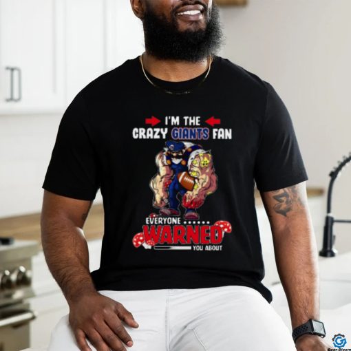 New York Jets NFL Football Mario I’m The Crazy Fan Everyone Warned You About (2) T Shirt