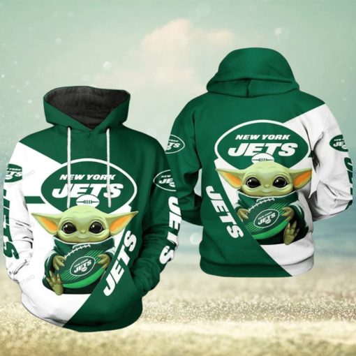 New York Jets Nfl Baby Yoda Team Limited Edition 3d Hoodie